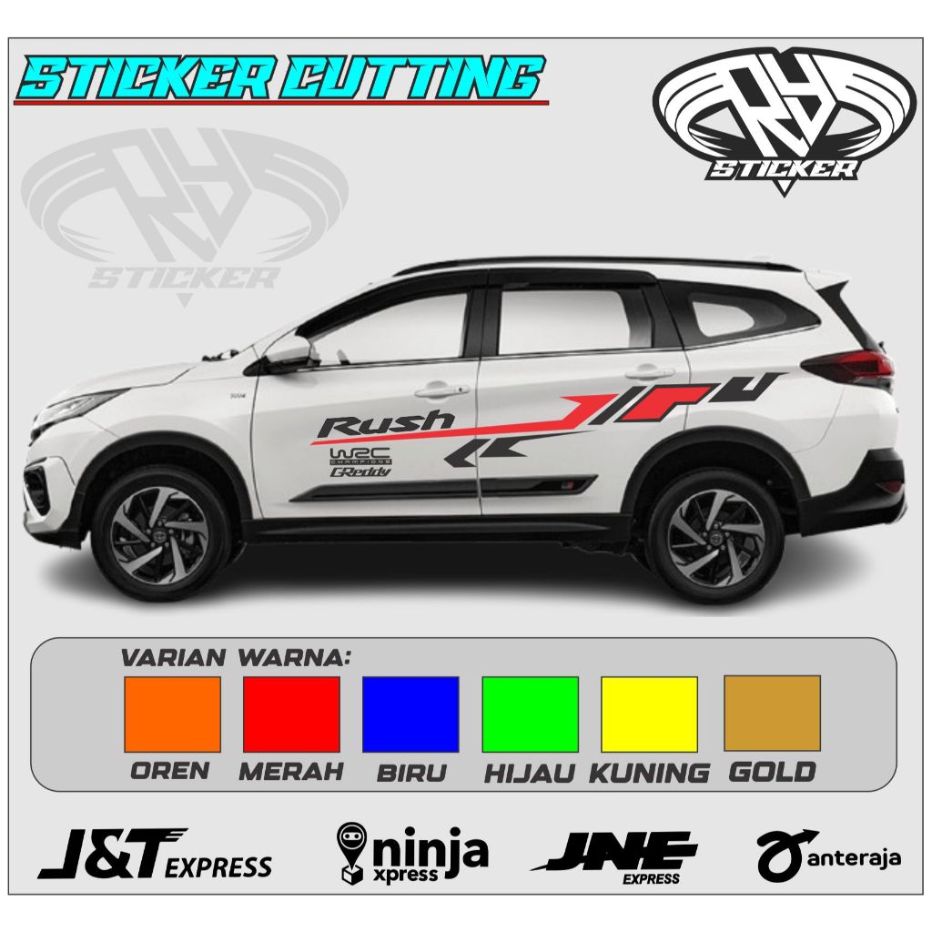 Stiker Mobil Terios Rush Stiker Striping WRC Stiker mobil Terios Rush Terlaris