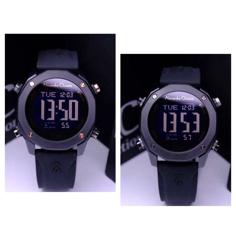 JAM TANGAN PRIA ALEXANDRE CHRISTIE 9377MH / AC 9377 DIGITAL RUBBER [ORIGINAL]