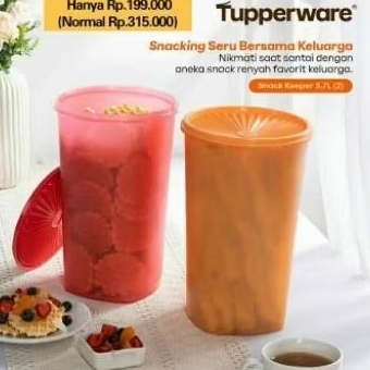 Promo Tupperware Snack Keeper 1pc toples plastik wadah cemilan tempat kripik snack krupuk diskon mur
