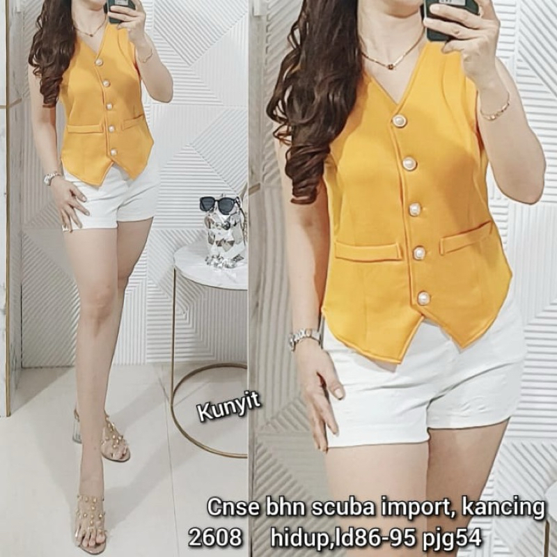 2608 CANSEE SCUBA IMPORT , ATASAN WANITA TANPA LENGAN IMPORT , ATASAN NATAL WANITA , BAJU NATAL WANI
