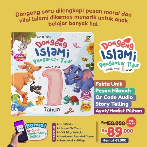 Ziyadbooks - Buku Anak Cerita Islami Pengantar Tidur Untuk Anak 1-5 Tahun