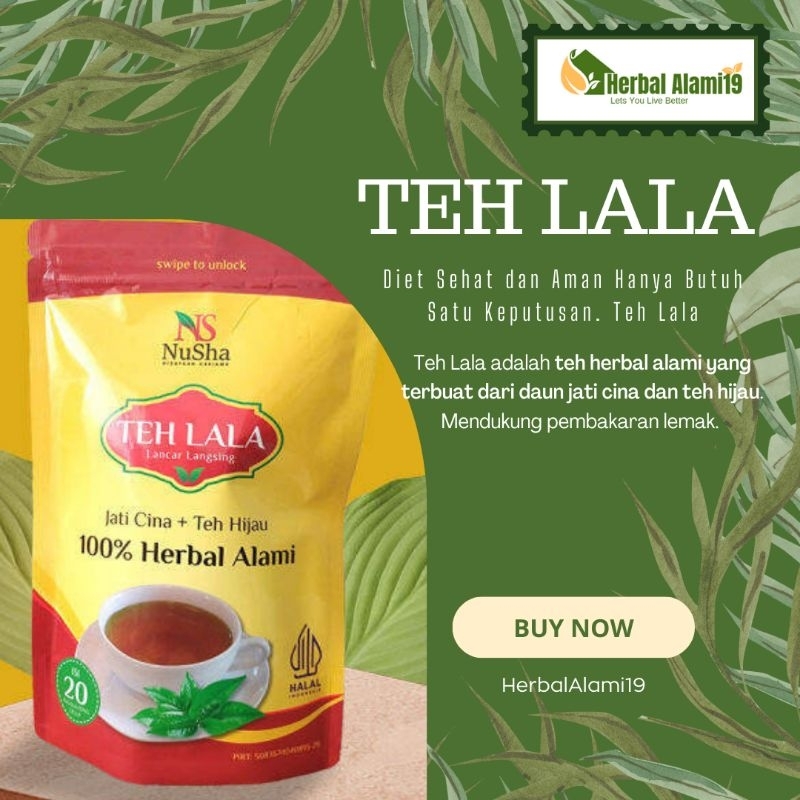 

LANGSING ALAMI !!! Teh Celup Daun Jati Cina Herbal Alami - TEH LALA isi 20