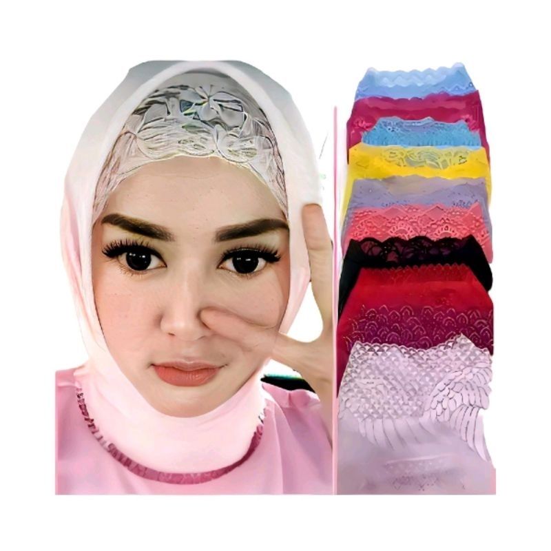 Inner Bandana Brokat Ciput Bando Renda Brukat Inner Pengantin