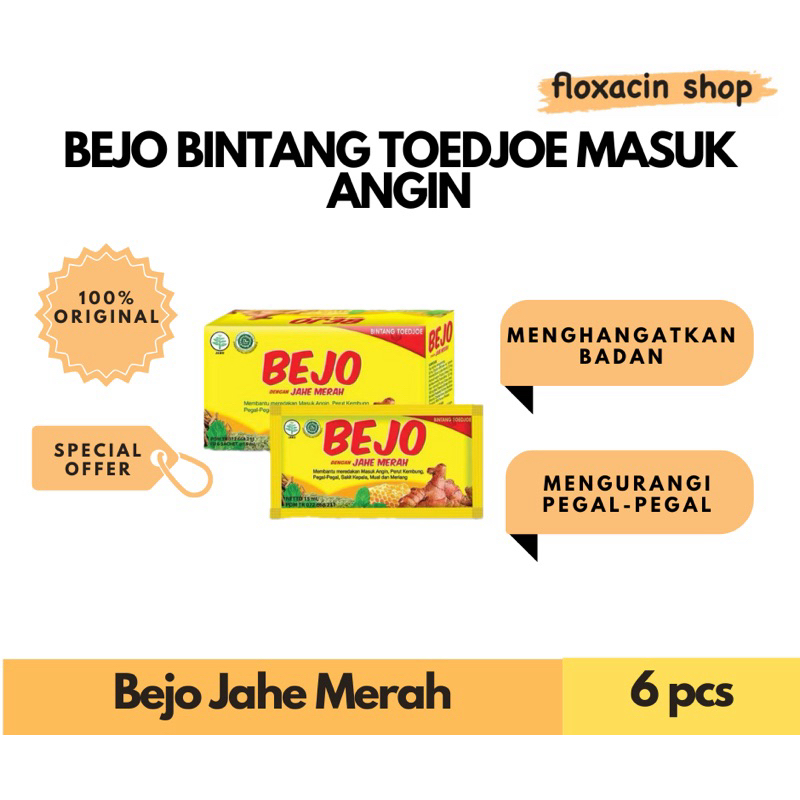 

Bejo Bintang Toedjoe Masuk Angin isi 6 Sachet