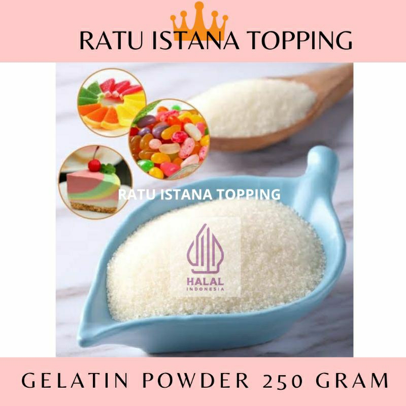 

GELATIN POWDER 250 GRAM BUBUK GELATINE HALAL