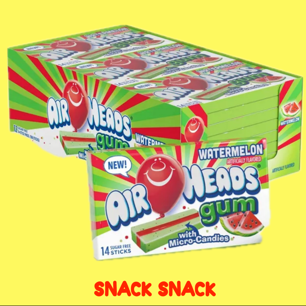 

[ORI 100% US] Airheads Watermelon Gum - 14ct/1.23oz