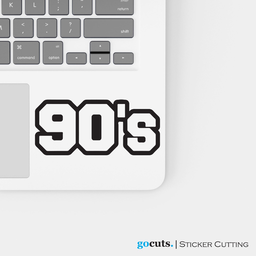 

Stiker Laptop 90's Sticker Cutting Custom