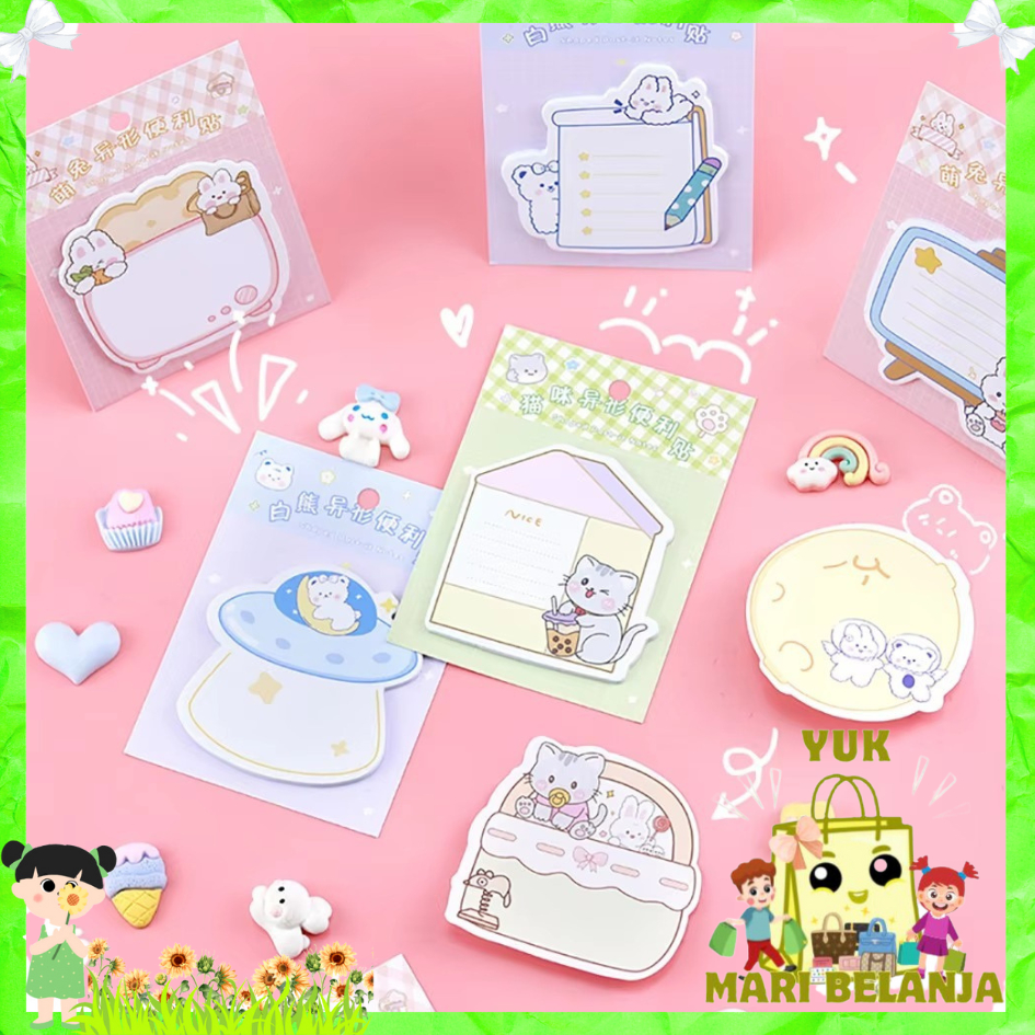 

YMB Sticky Note Karakter Kartun Lucu Isi 20 Lembar Tempelan Kertas Catatan Memo Note Karakter Animal Mini Book Karakter Hewan Lucu 20 Sheets Memo Pad DIY Scrapbook Decorating Stationery