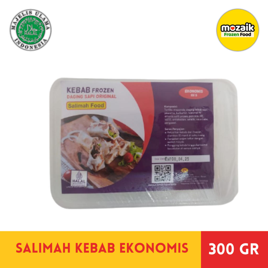 

Salimah Kebab ekonomis 300gr Mozaik Mart Frozen Food