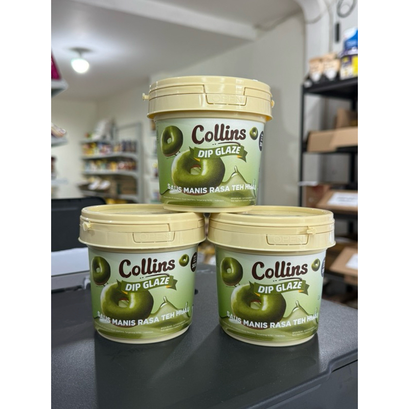 

Collins dip glaze saus manis rasa teh hijau / green tea 300gr