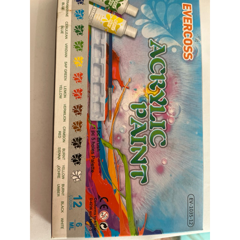 

Cat aklirik paint murah + Kuas isi 12 warna 6 ml
