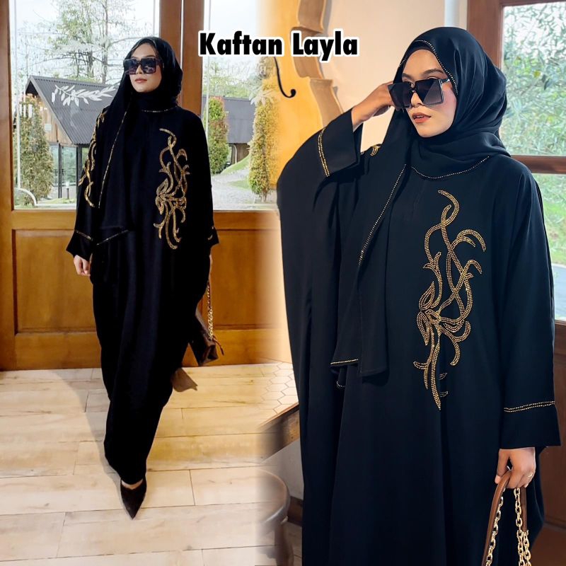 kaftan layla abaya kaftan hitam abaya kaftan mewah