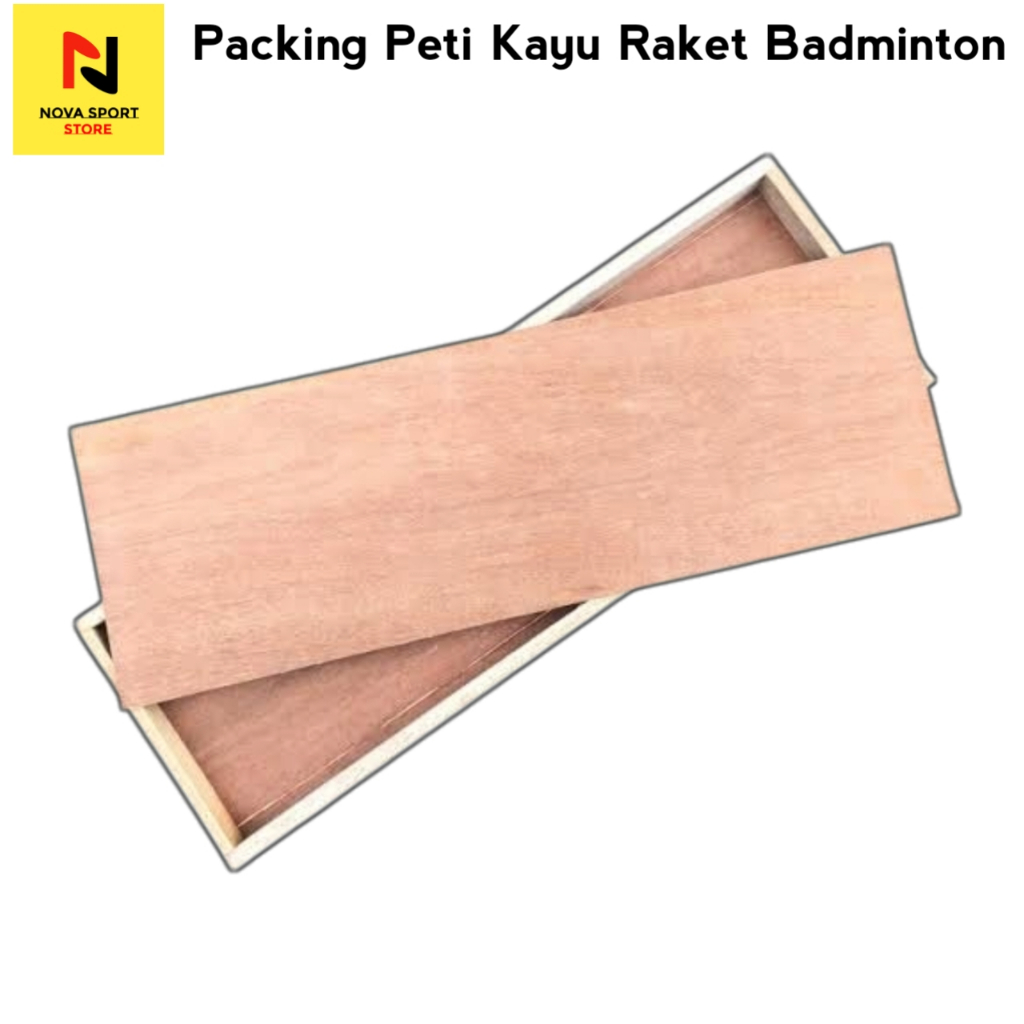 Packing Peti Kayu Raket Badminton