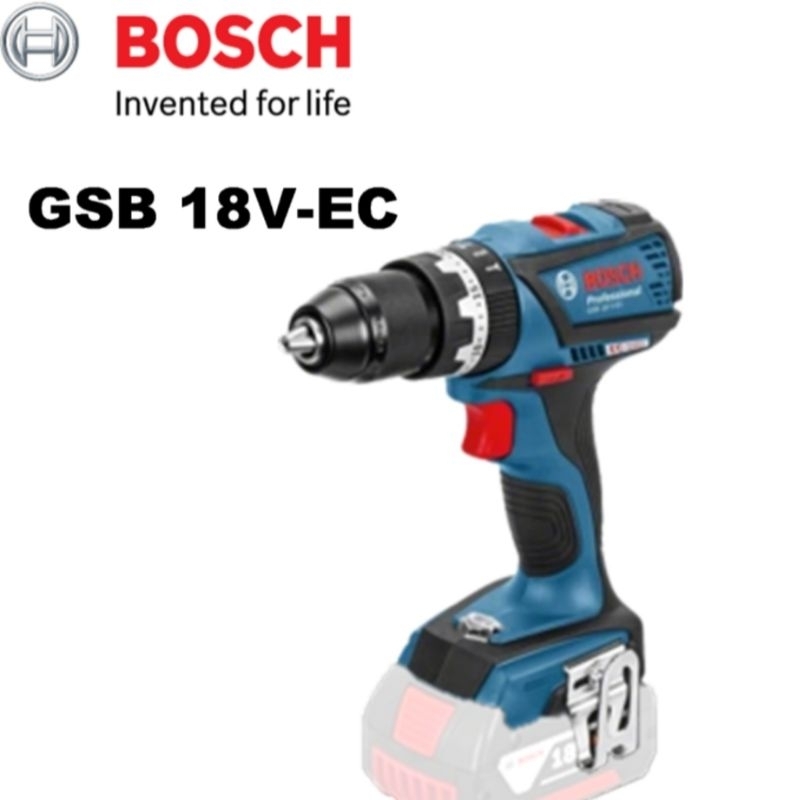 BOSCH GSB 18V-EC BRUSHLESS HAMMER DRILL 18V Mesin Bor Cordless Unit Tool Only