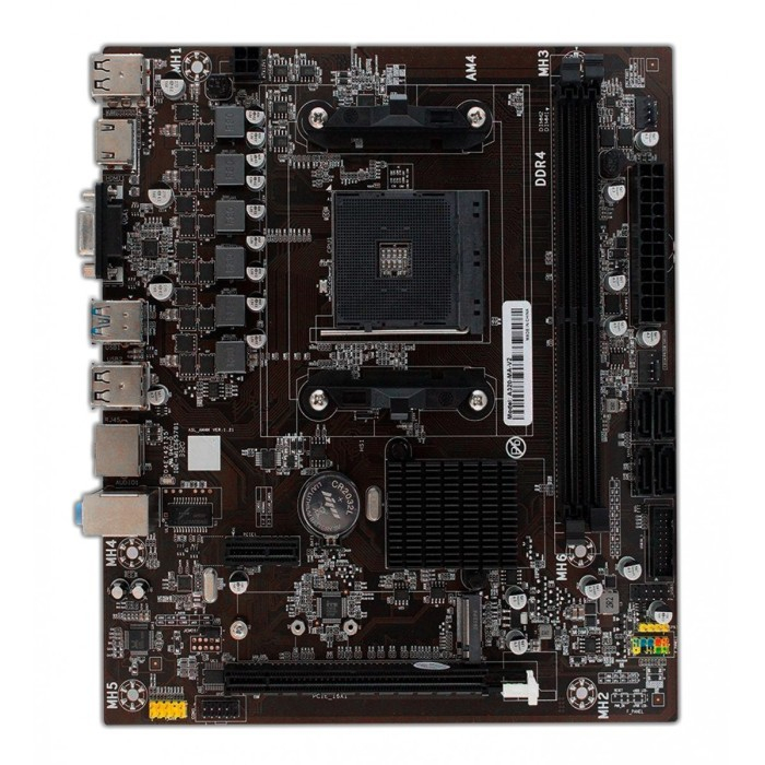 MOTHERBOARD QWERTY A320 - MATX AM4 DDR4 NVME, bekas, (ada plat seng Back Panel nya)