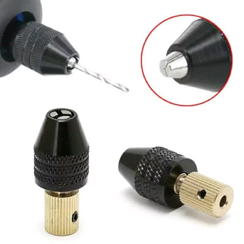 Kepala Bor Mini 0.3-3.5mm Quick Change Keyless Chuck Collet Mini Drill Kepala Bor Dinamo