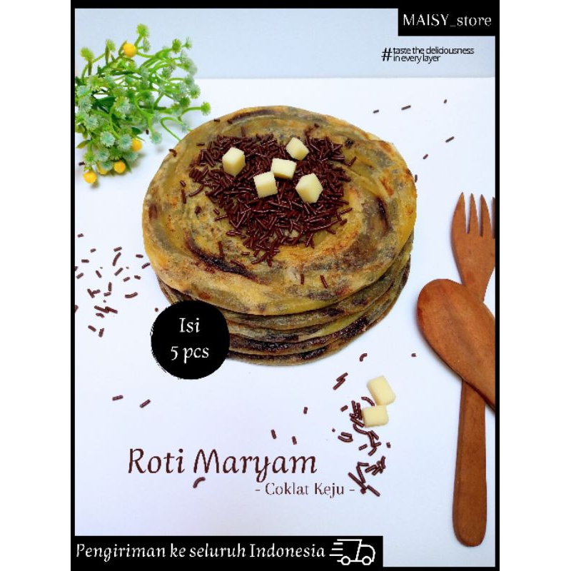 

Roti Maryam MAISY/Canai Frozen. COKJU-Coklat Keju [isi 5 pcs]