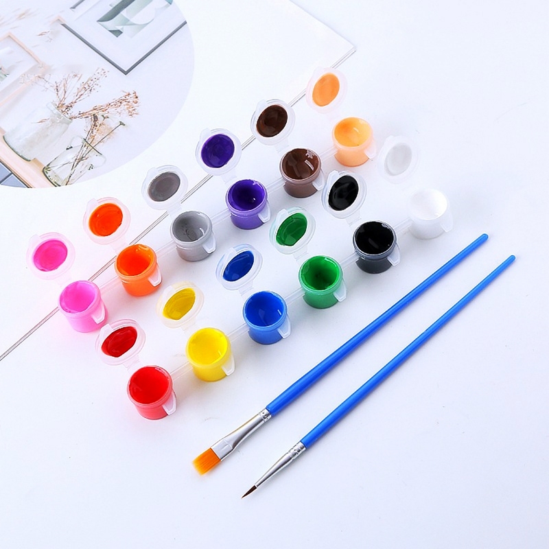 

Cat Akrilik Set 6 / 12 Warna Set Melukis / Cat untuk Kanvas Lukis Canvas Paint Acrylic Color 3ml 3 ml-YuanYuanMall