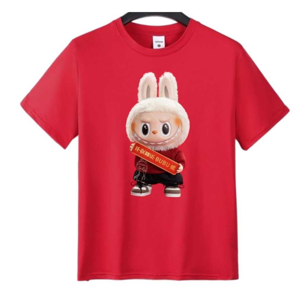 Kaos Imlek Anak Labubu Terbaru Baju Merah Imlek Anak Premium