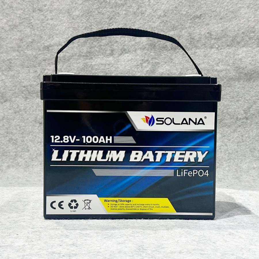 SOLANA BATTERY LITHIUM 100AH 12.8V - 100AH 12,8V SOLANA AKI LITIUM MURAH ORIGINAL BERGARANSI