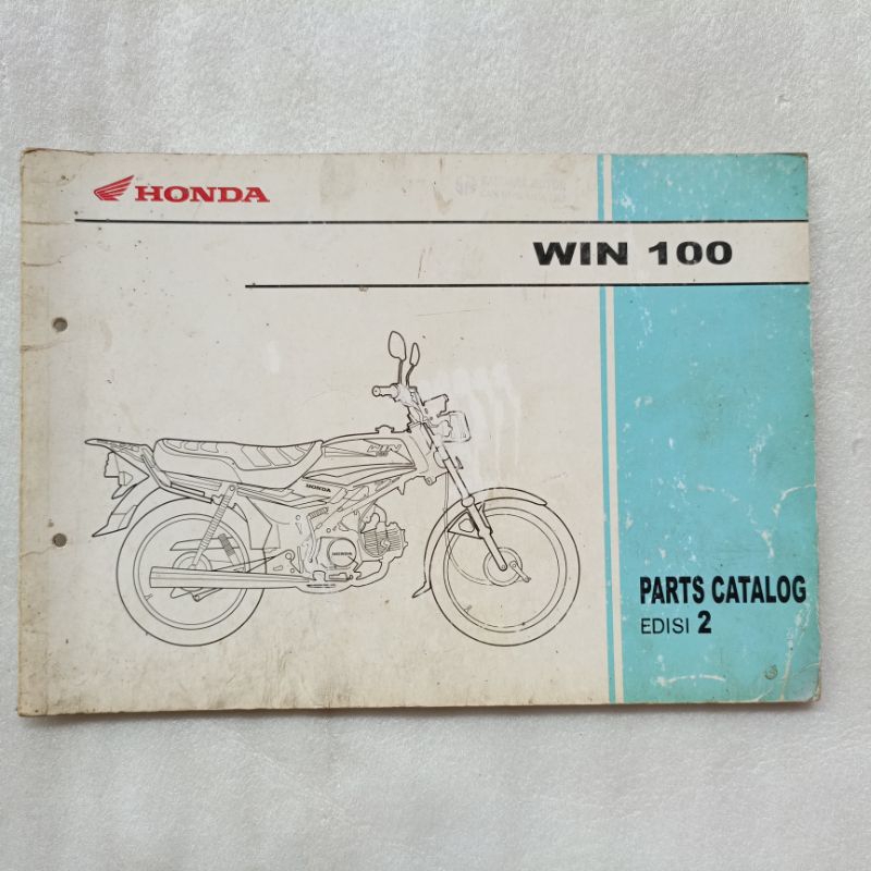 BUKU PART CATALOG HONDA WIN 100 EDISI 2 ORIGINAL