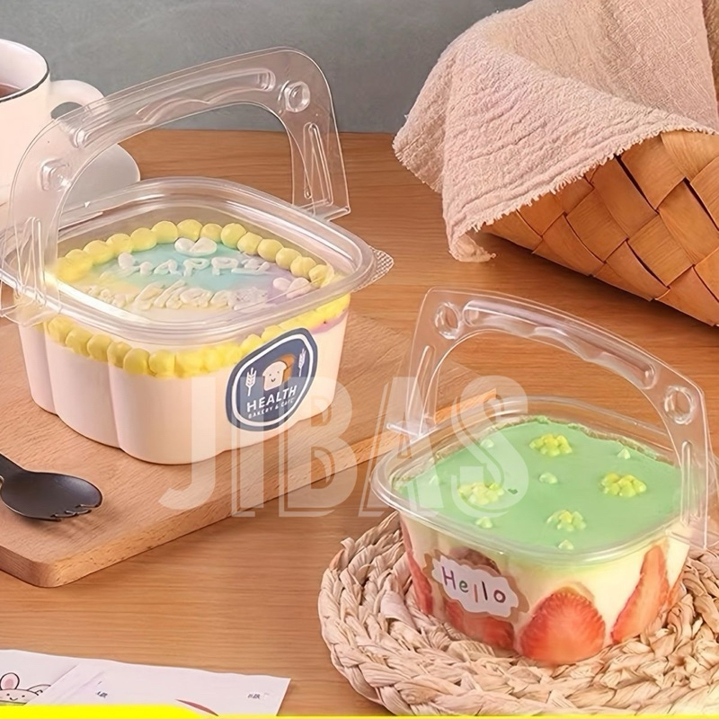 Mika Keranjang + Tutup 500ml / Mika Tray /Mika Tenteng Nasi Kuning Dessert 500ml 25pcs