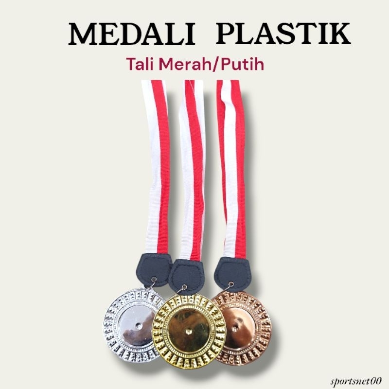 Medali plastik / Medali Wisuda Import Harga Per Set ( Emas,Perak,Perunggu)