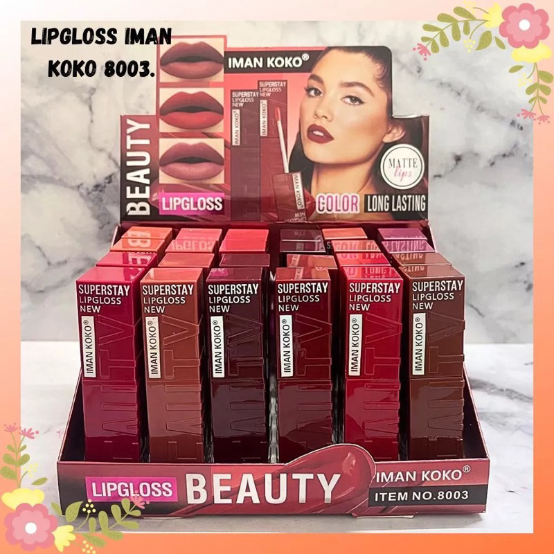 (Lusinan) Lip Gloss Iman Koko Matte 8003