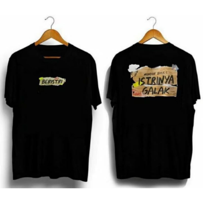Kaos MUNDUR BOSS ISTRINYA GALAK-T-shirt Hitam/kaos pria