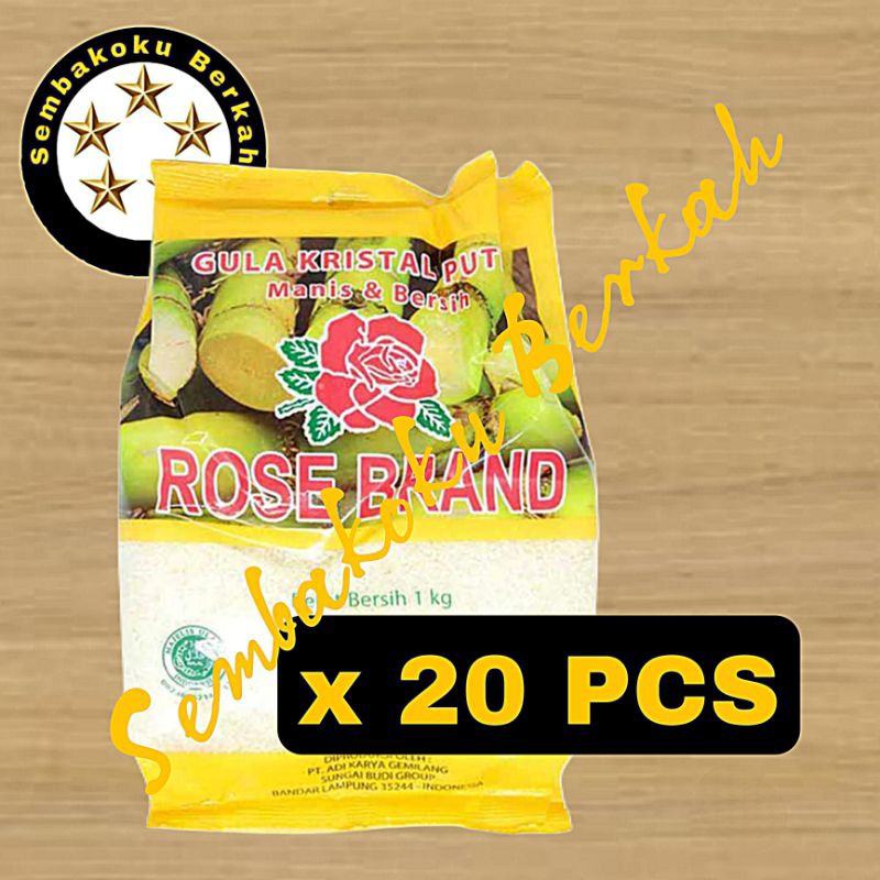 

Gula Rose Brand kemasan kuning 1Kg x 20 PCS (GRATIS ONGKIR INSTANT)