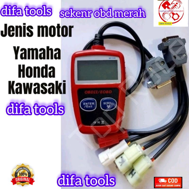 Alat SCANNER Motor Injeksi SCANNER OBD 2 MOTOR INJEKSI VERSI DIGITAL Cek Sensor Motor Injeksi