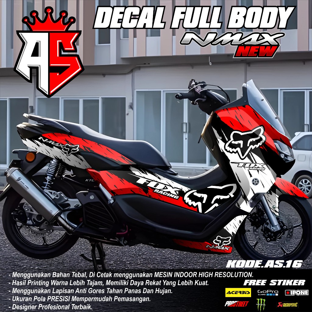 (COD) Decal Sticker FullBody Yamaha Nmax 155 New 2020 2021 2022 2023 2024 Sticker Decal Nmax New Des