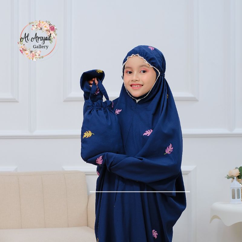 Mukena Terusan Bordir MONSTERA Anak Remaja | Al Arsyad