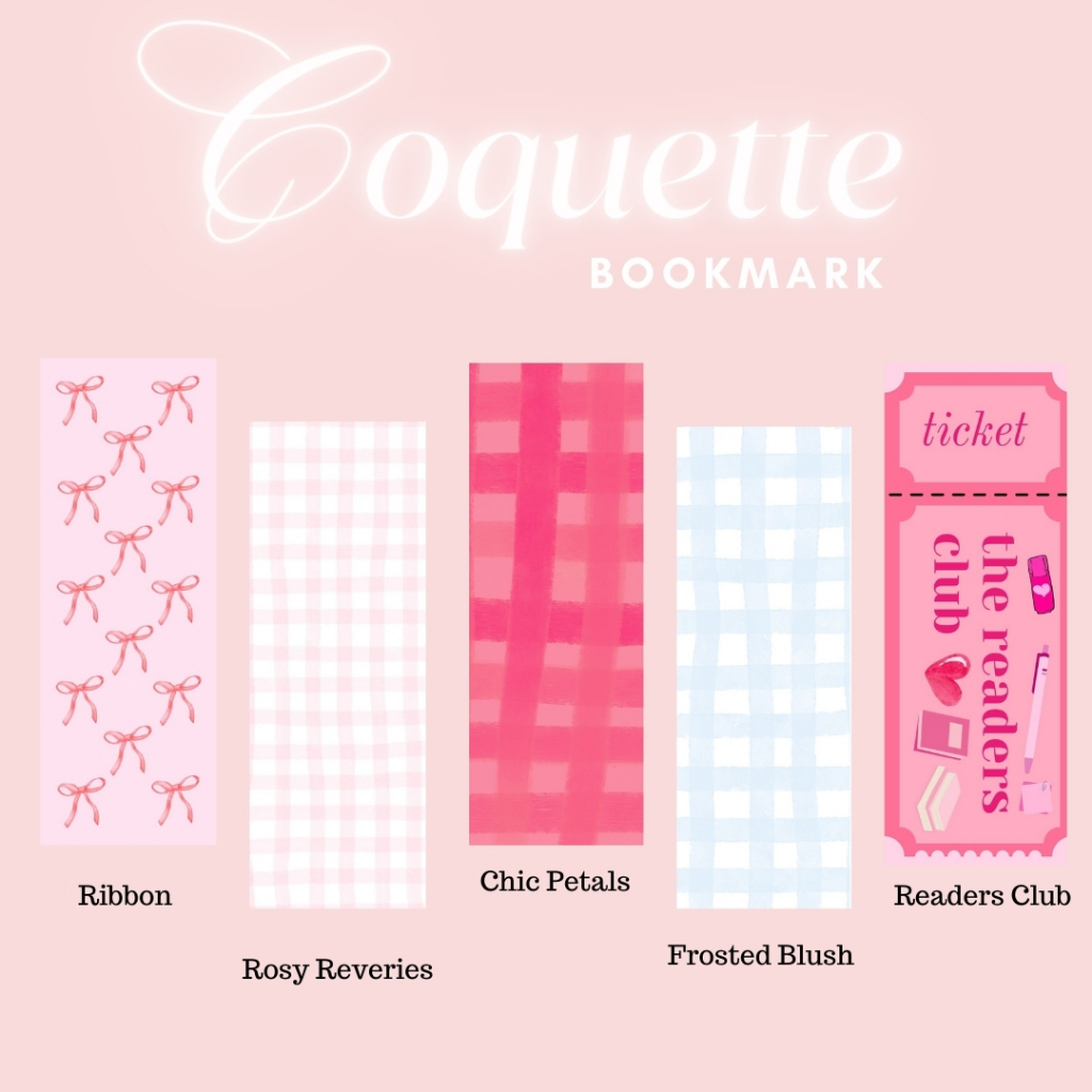 

Pembatas Buku/Penanda Buku/ Coquette Bookmark Ukuran 4x11cm