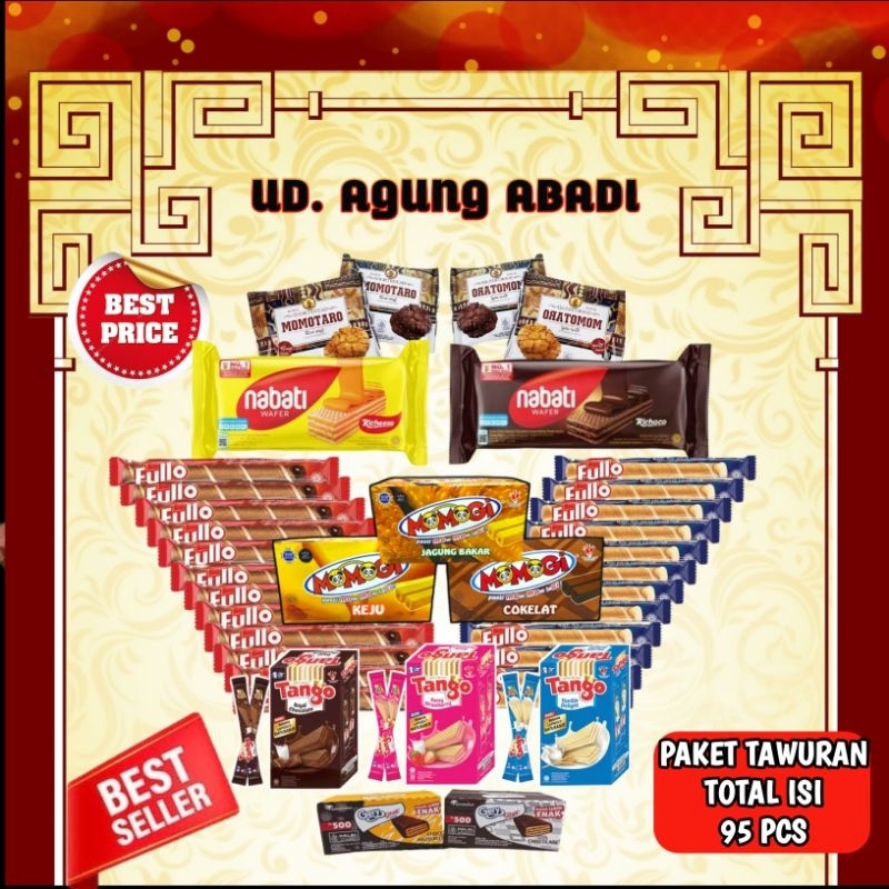 

PAKET SNACK TAWURAN, ISI 95 PCS MIX