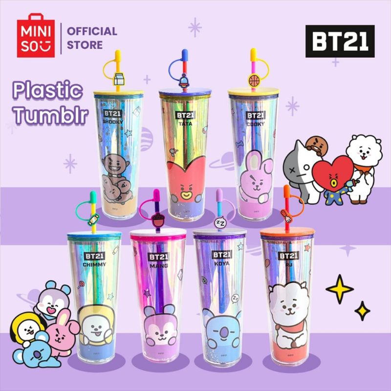 Miniso X BT21 Collection Tumbler Straw 800ml