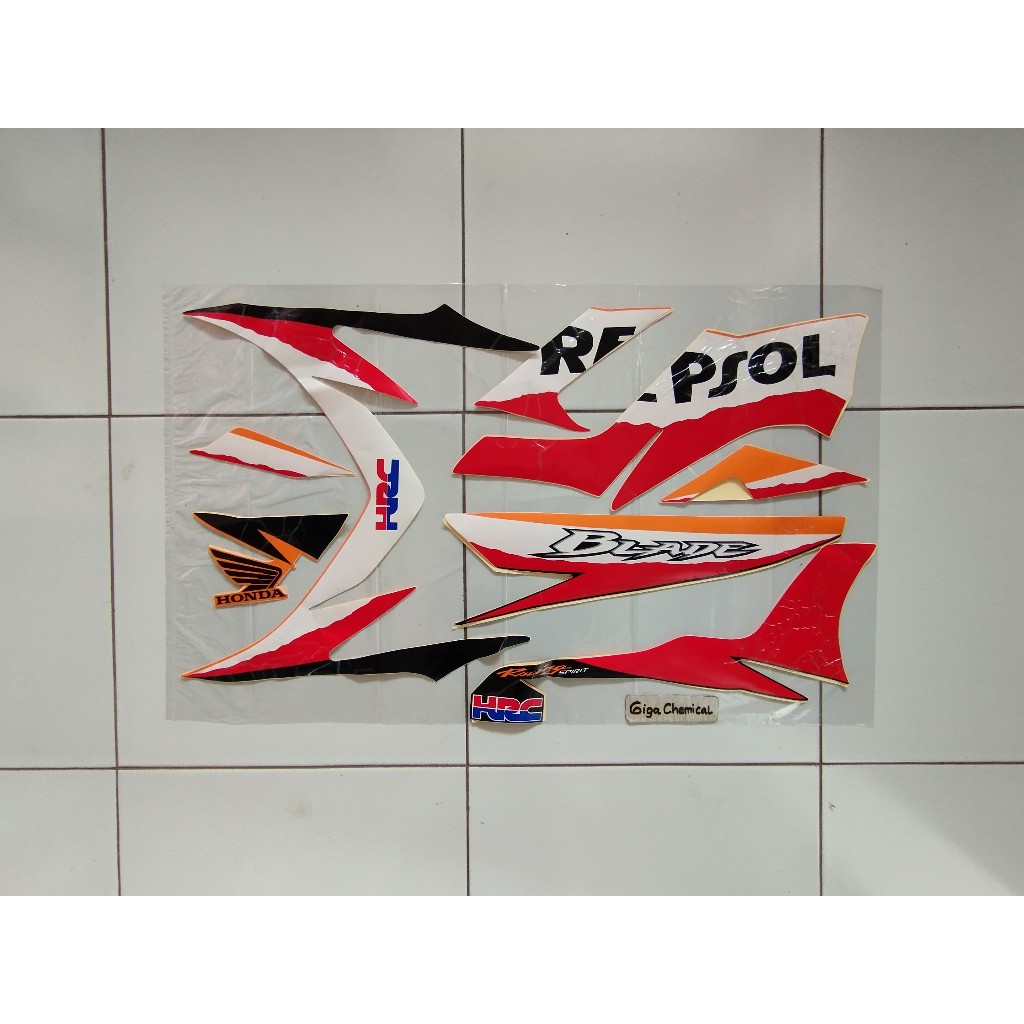 Striping Sticker Lis Honda Blade 110 R 2010 2011 Repsol