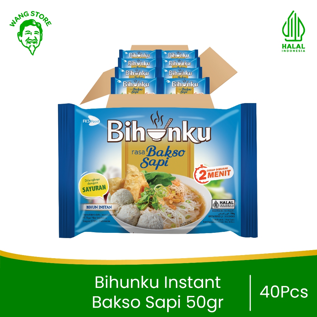 

Bihunku Instant - Bakso Sapi - 1 Karton - 40 Pcs - 50gr
