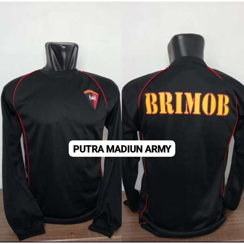 Kaos Dalam Brimob / Kaos Lengan Panjang Brimob / Kaos Oblong Brimob Lengan Panjang
