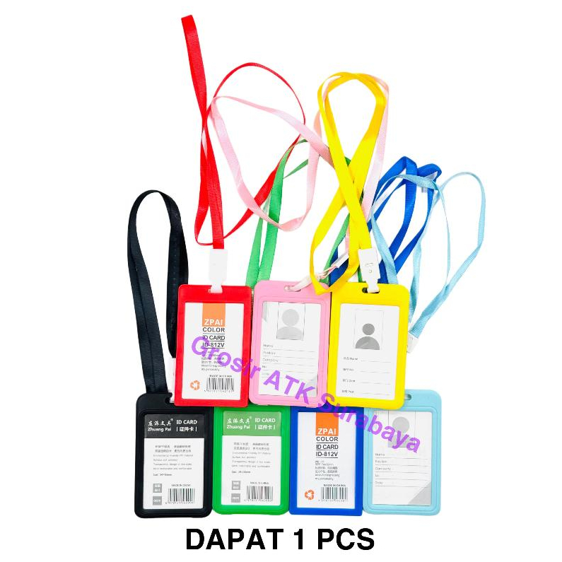 

( 1 SET ID CARD + TALI ) Name Tag ID Card B1 + TALI Lanyard Name Tag Card Holder Bagus