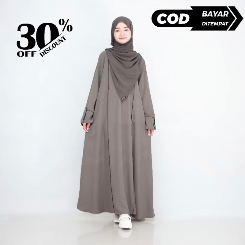 Khayla Abaya Pakaian Muslim Anak Perempuan Tanggung Usia 6-17 Tahun Baju Gamis Muslim Anak Terbaru A