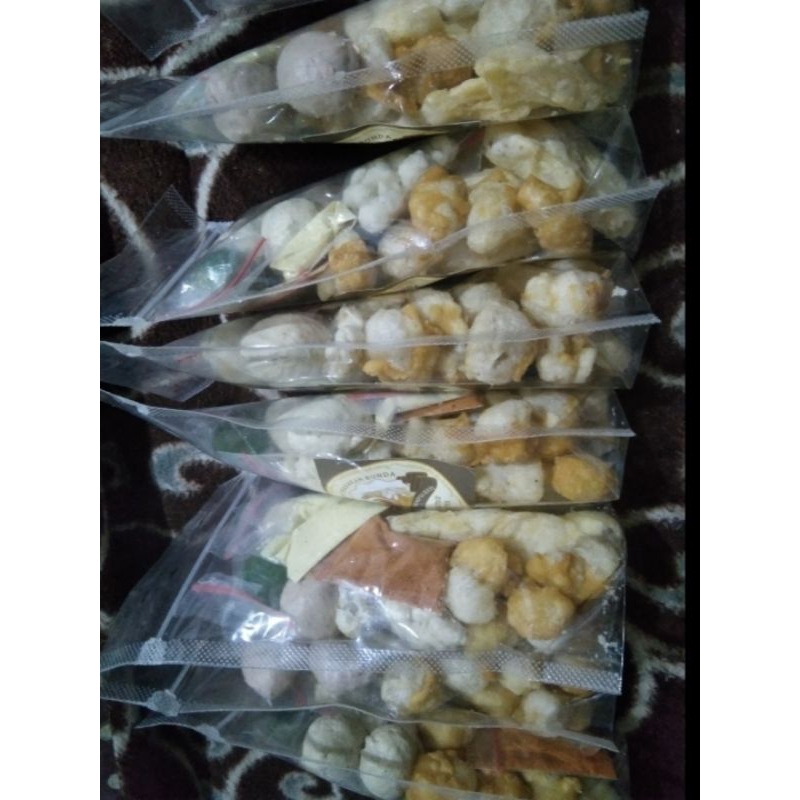 

paket hemat 10 pcs baso Aci boci ayam suwir