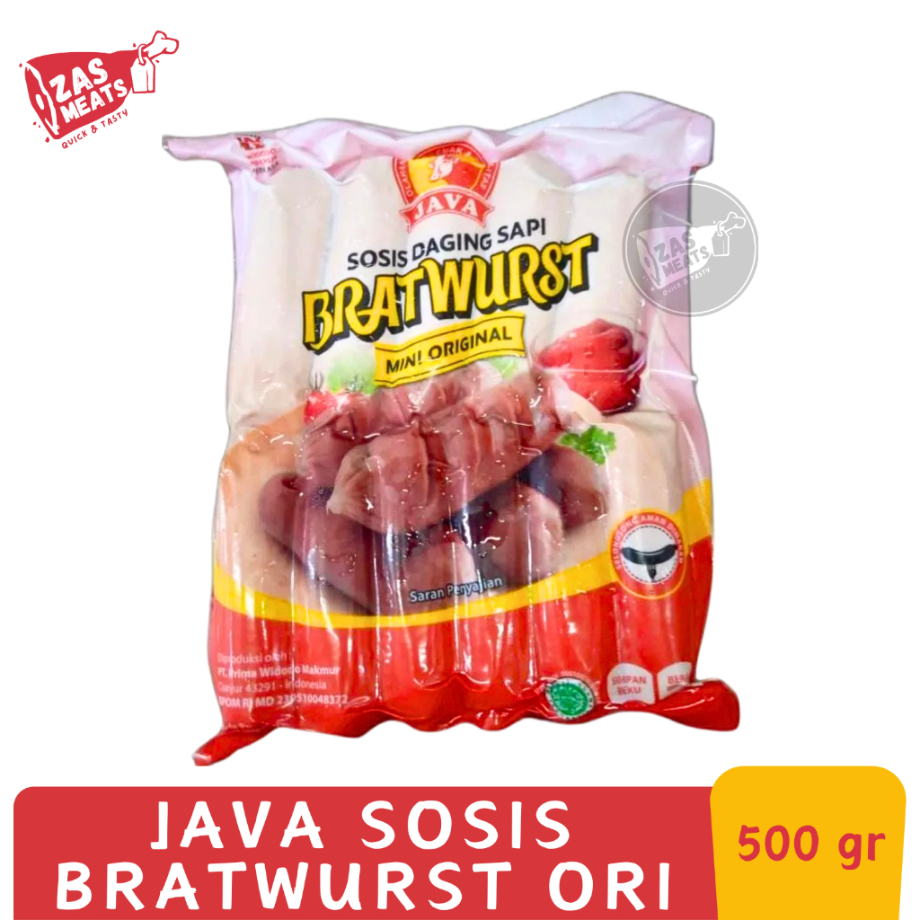 

JAVA SOSIS SAPI ORIGINAL 500GR | Java Sosis Bratwurst 500 gram | Sosis Bakar Isi 12 pcs