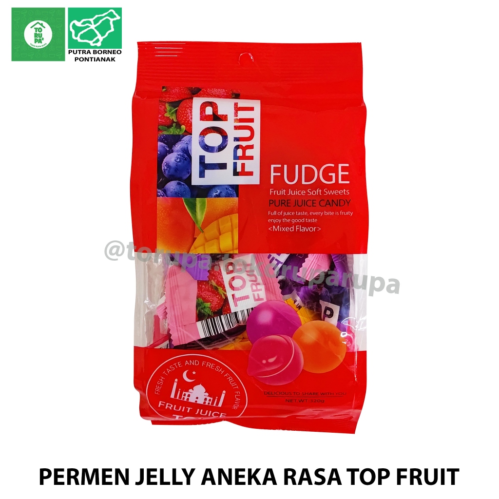

Permen Jelly Buah Top Fruit 320gr / Permen Jeli Fruit Fudge / Permen Hari Raya Imlek