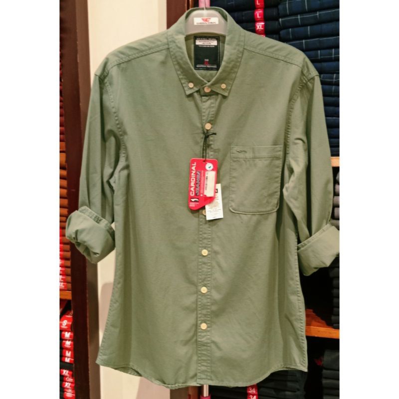 Kemeja Cardinal jeans original mens CAKAI02511J 06A Kemeja panjang pria katun berkantong atasan pria