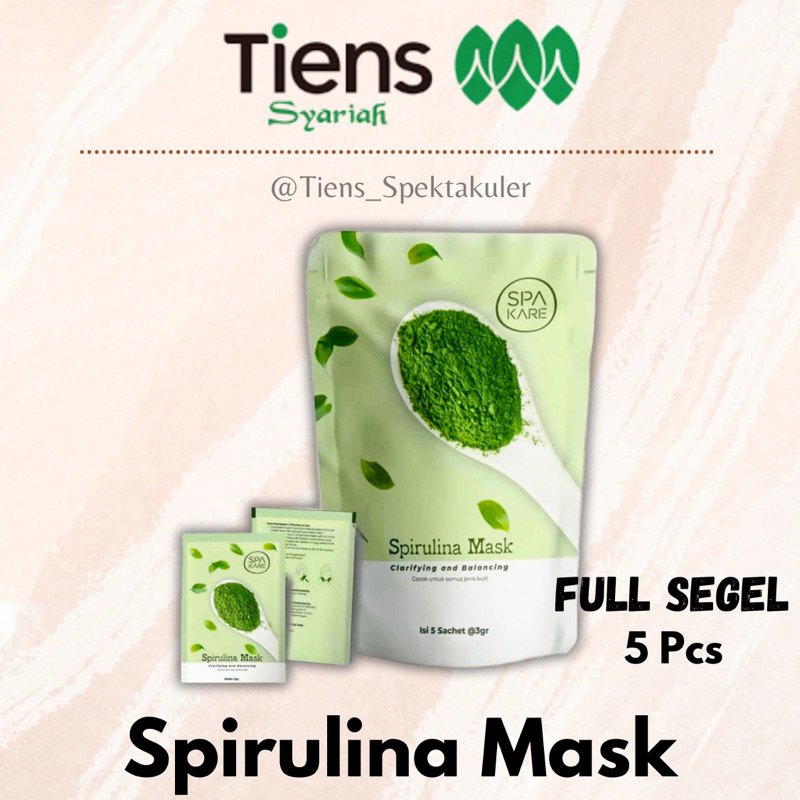 Masker Spirulina Mask Tiens Premium Indonesia Original Tiens