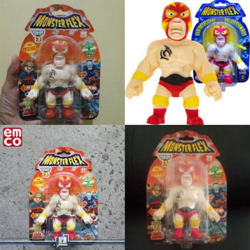 Monster Flex Figure Superhero WRESTLER SERI 3 SERIES 3 suepr stretchy monsters mainan anak laki GOJI