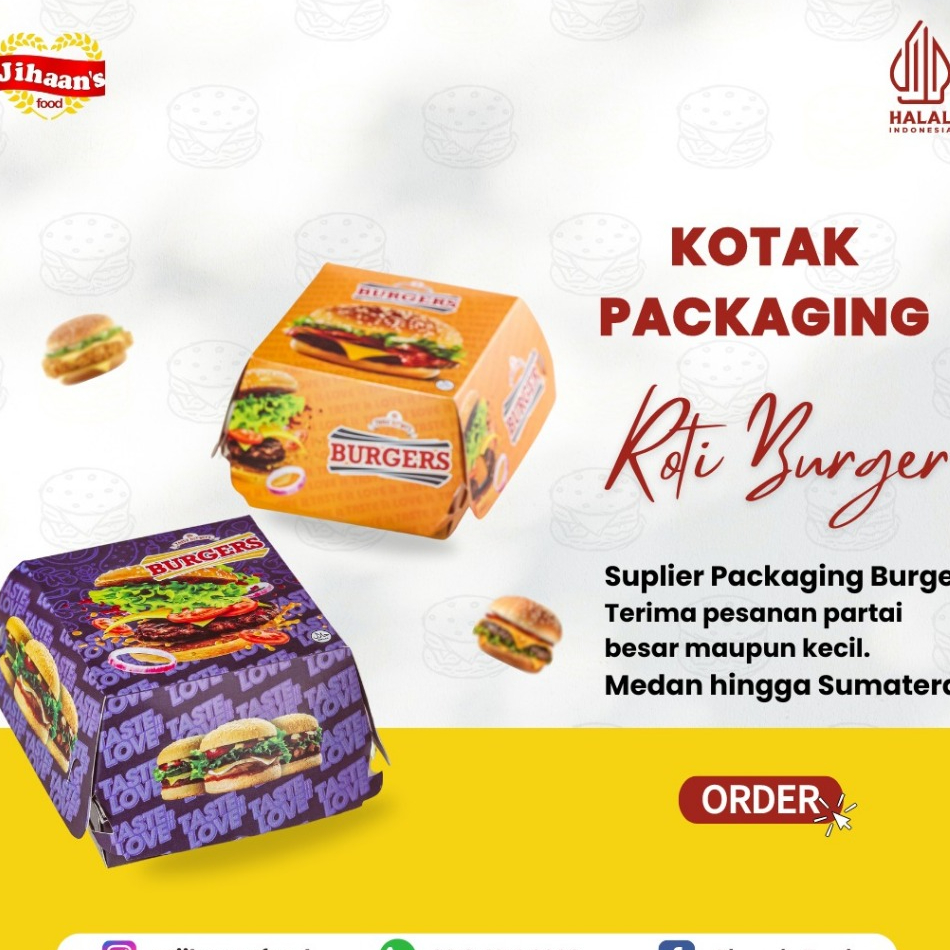

Kotak/Packaging Roti Burger Isi 10 Pcs - Jihaan's Food Medan