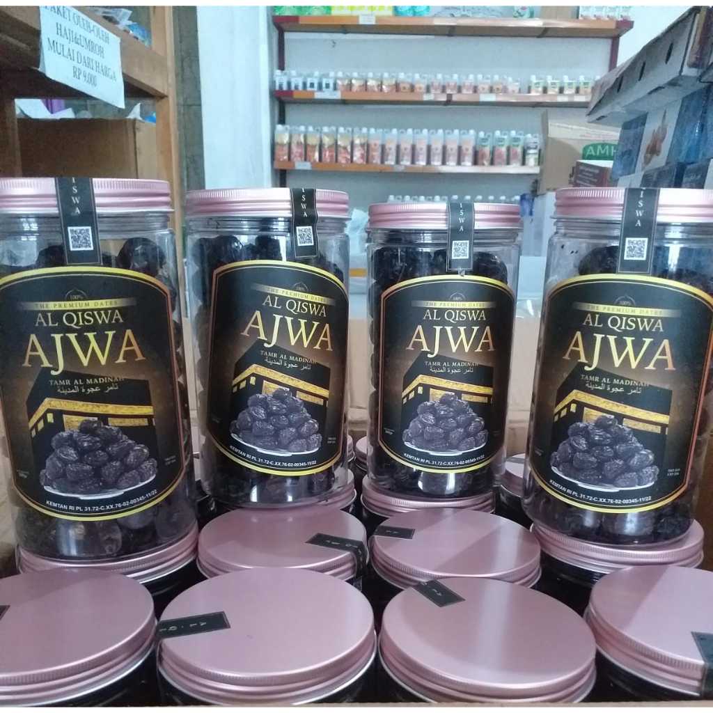 

BEST SELLER BISA COD KURMA NABI AJWA TABUNG Kurma Ajwa Alqiswa/Ajwa Madinah 500gr/Toples