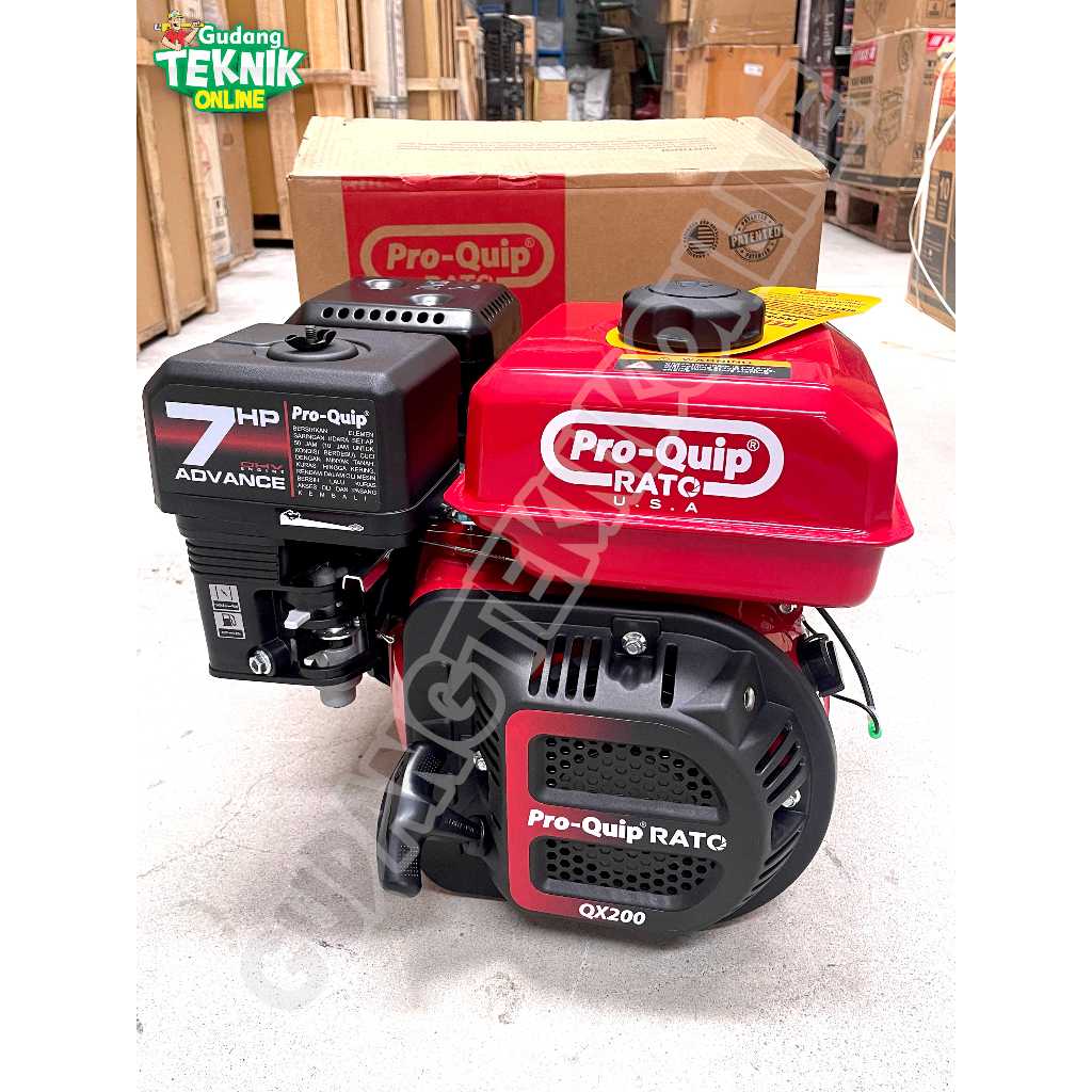 PRO-QUIP RATO Engine Penggerak 7HP PROQUIP QX200 RATO 4T / Engine Bensin Mesin Serbaguna 7 HP 4 Tak 